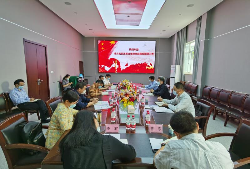 湖北省委改革办专职副主任江国志一行莅临汉阳医院走访调研